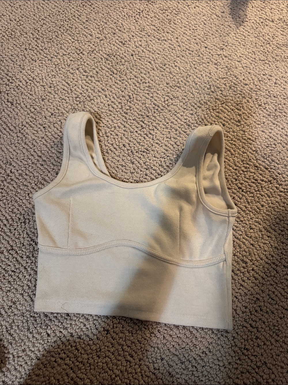Everyday Seamless Scoop Neck Crop Tank - Cream